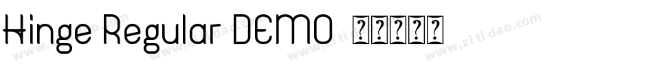 Hinge Regular DEMO字体转换